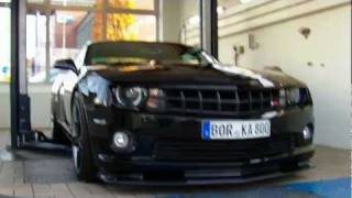 Camaro SS Geiger - Smoking while revving, Start up & Shots [HD]