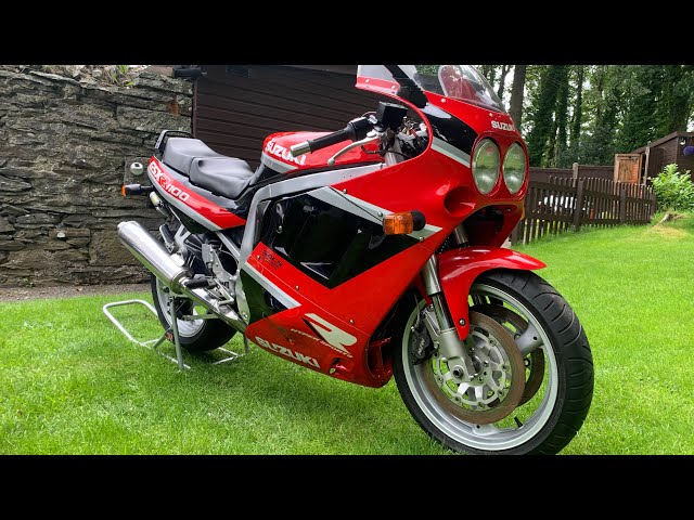 1990 Suzuki Gsxr1100 L red/black walk around. - YouTube
