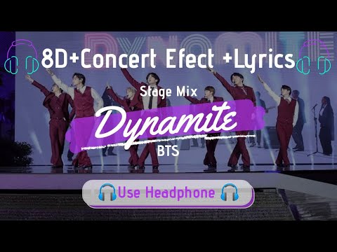 🎧[8D + ライブ] BTS (방탄소년단) - ダイナマイト|ステージミックス+コンサート効果+歌詞+日本サブ[ヘッドフォンを使用]🎧