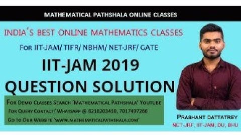 IIT JAM 2019 SOLUTIONS