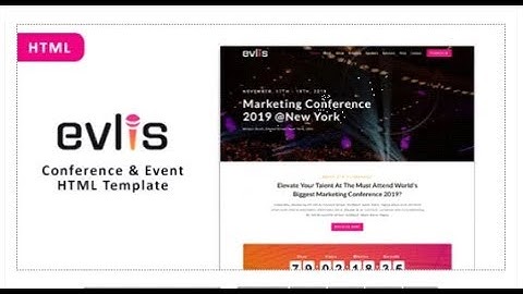 Evlis - Conference and Event HTML Template | Themeforest Templates