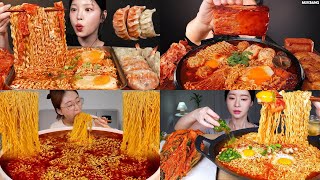 4X Speed Y Korean Noodle Madness Big Bites Asmr Mukbang Compilation