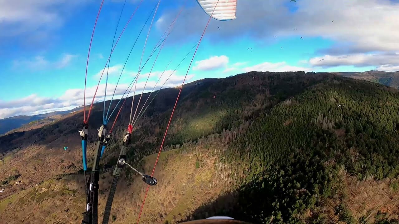 Vosges parapente .Trehkopf,1er vol avec la Ozone swift 5