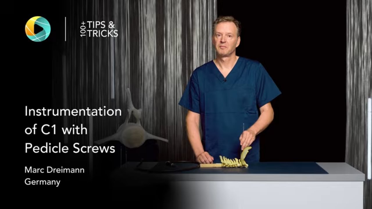 Как установить педикулярные винты в область C1 (видео от Марка Драймана) 
