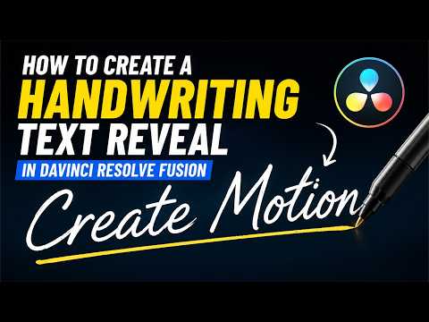 How to Create a Handwriting Text Reveal in DaVinci Resolve Fusion