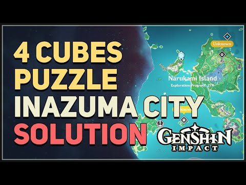 Inazuma City 4 Cubes Puzzle Genshin Impact - YouTube