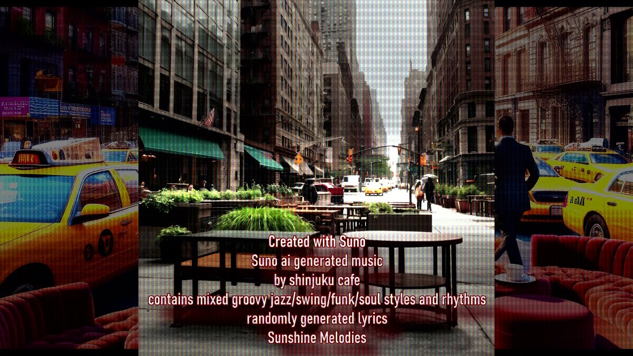 Sunshine Melodies - Mix [Created with Suno Ai] Jazz/Swing/Funk/Soul Different Groovy Rhythms Suno Ai