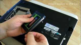 Installing an OCZ Agility 3 SSD in a laptop as a 2nd hard drive.