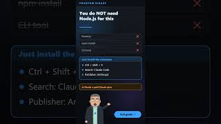 You do NOT need Node.js to run Claude in VS Code