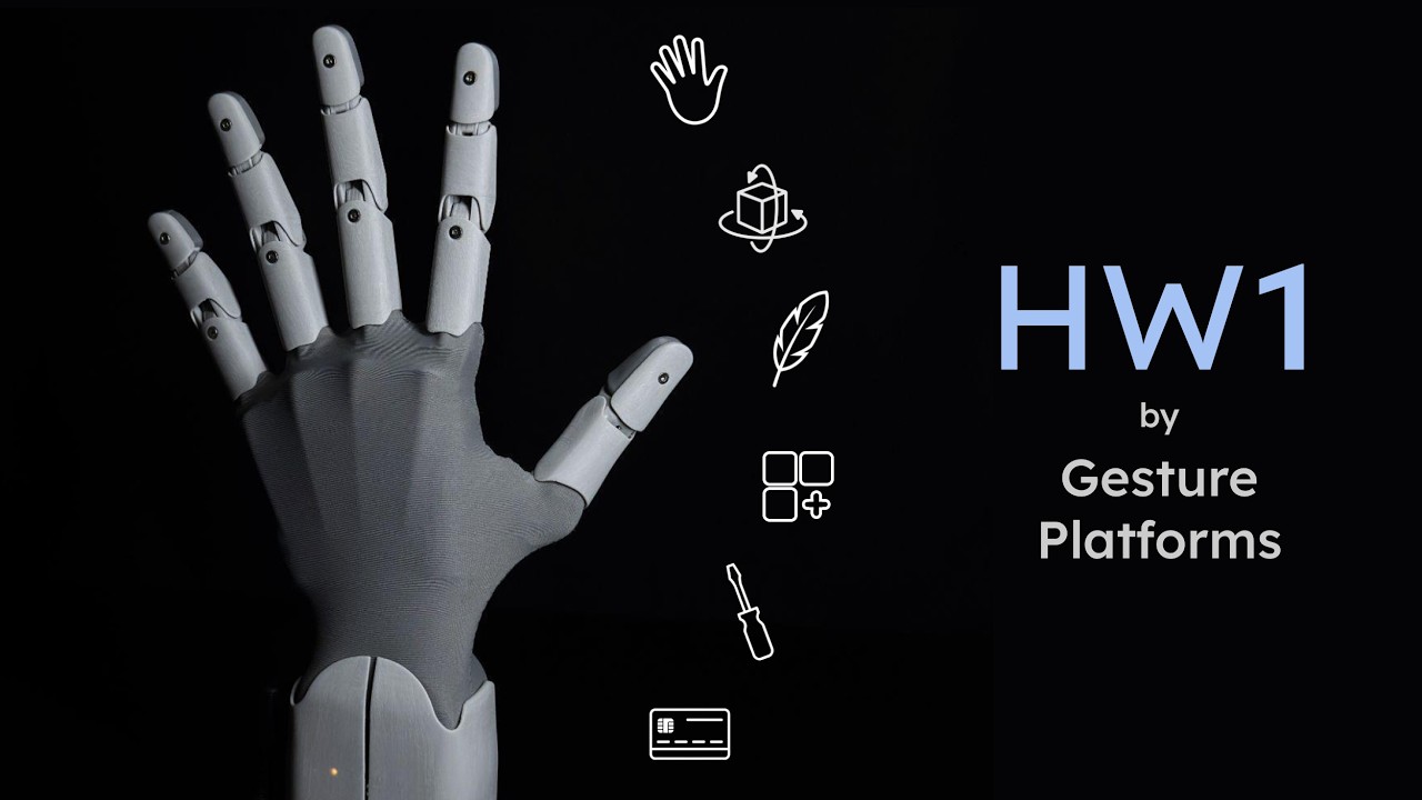 19関節のロボットハンド「Gesture HW1」が早割約11万円でクラファン