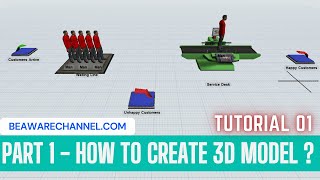 How To Make First 3D model in Flexsim | Part 1 | Flexsim Tutorial For Beginners | Flexsim Basics screenshot 2