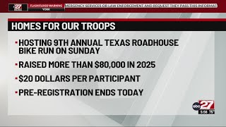 Homes For Our Troops partners with local Texas Roadhouse for bike run