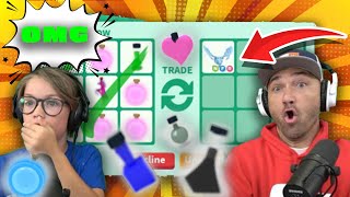 You WONT Believe What Mike And Parker Get When Trading ONLY Potions in Roblox ADOPT ME!!