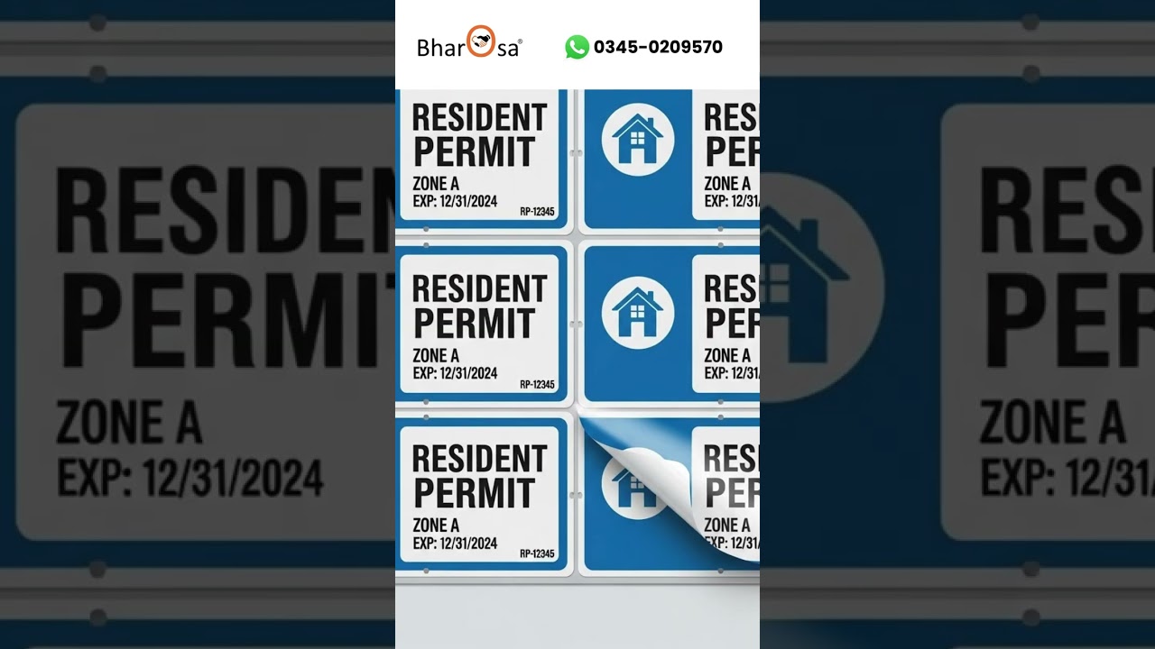 🚗 Apna Society Name Wala Parking Sticker Sirf 3 Din Mein! 🔥