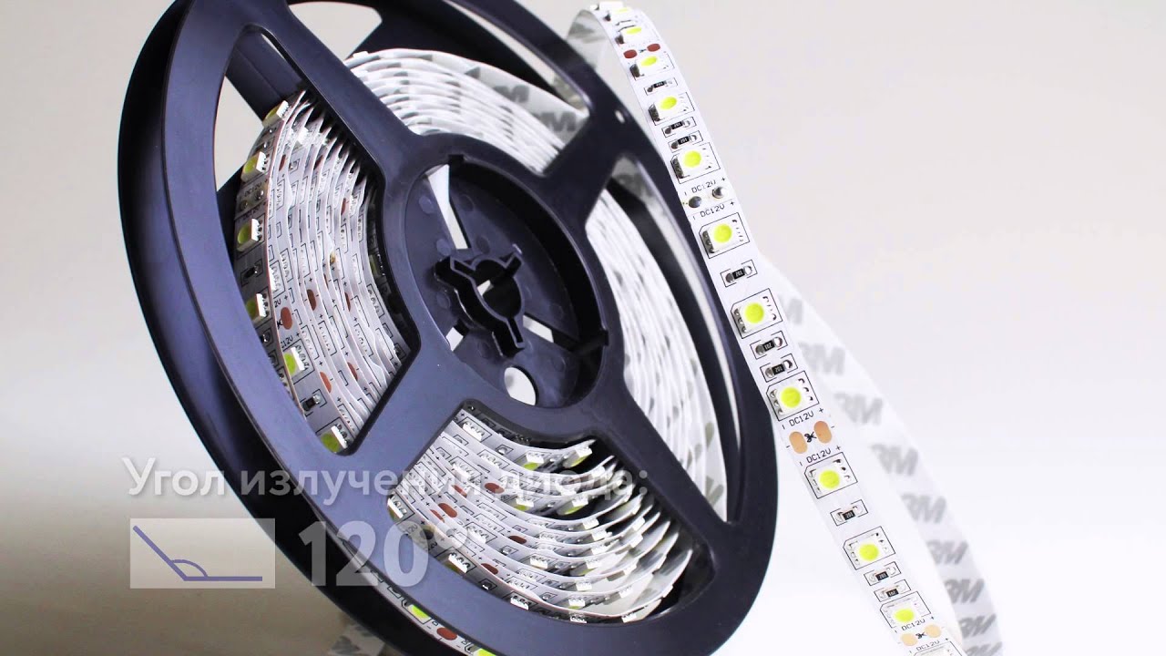 Светодиодная лента 5050 60 LED - YouTube