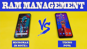 Tecno Pova vs Micromax in note 1 ram management test