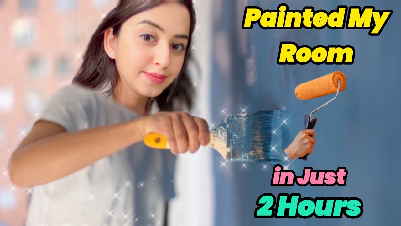 Painting My Room in 2 Hours Challenge 🎨🧑‍🎨 - YouTube
