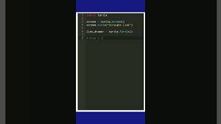 Python Turtle: Straight line drawing #programming #coding #maina