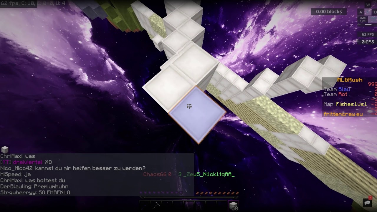 [FrittenCrew] Мой рекорд строительства ГодБриджа по диагонали - [14 блоков] (Diagonal GodBridge)