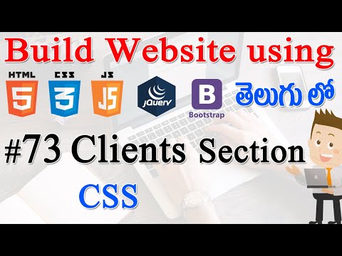 #73 How to Build Website using Html, CSS, JS, jQuery, Bootstrap - Building Clients Section CSS