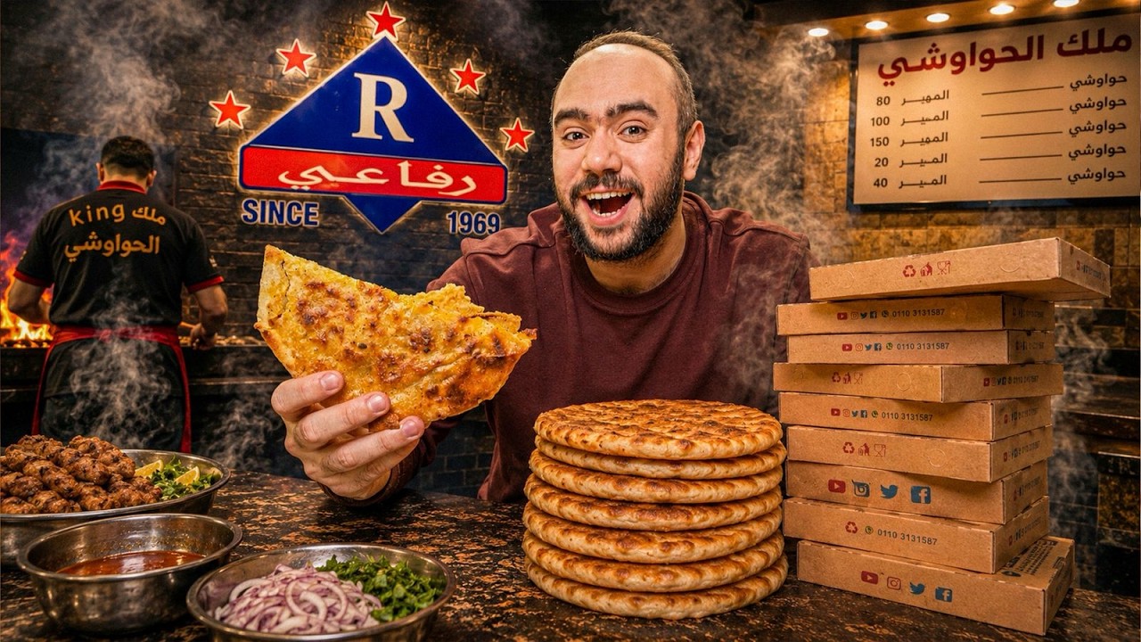 ⁣اكثر من ٥٠ سنه حواوشي - تاكل ايه من حواوشي الرفاعي