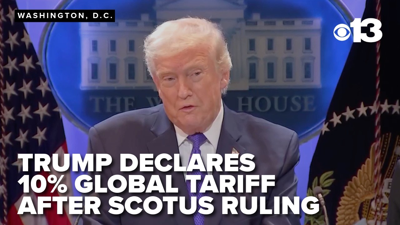 Trump announces 10% global tariff after Supreme Court ruling - YouTube