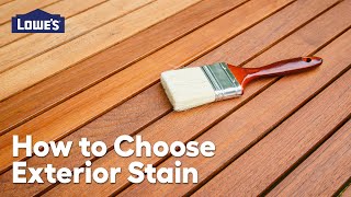 How to Choose Exterior Stain: Video Guide
