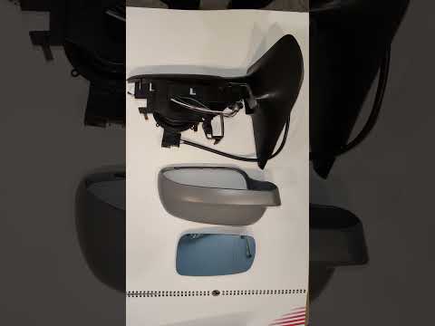 Ліве Дзеркало Volkswagen Bora Golf 4 1998 - 2006 5 Pin Грунтовано 1J1857521C, видео 1