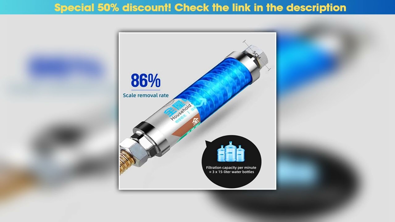 First Look Central Water Softener, Scale Inhibitor Filter Water Softener, High Flow Household Alkal