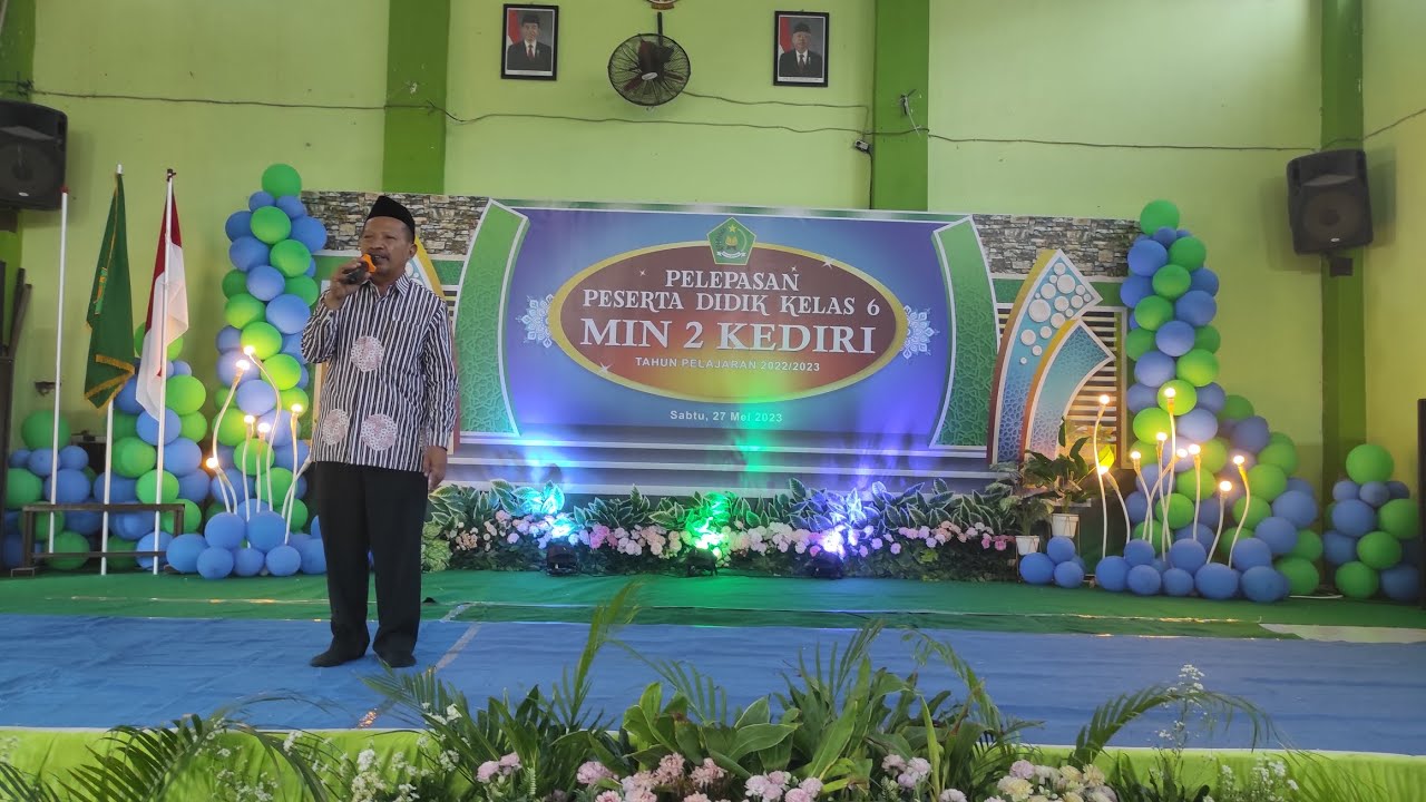 Pelepasan Peserta Didik Kelas 6 MIN 2 Kediri Tahun Pelajaran 2022/2023 di Gedung Aula MIN 2 Kediri