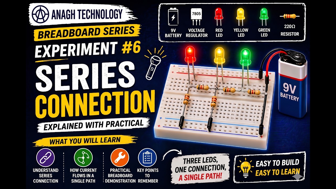 Serial Connection Breadboard Led How to Make Series Connection on Breadboard ⚡ | Experiment 6 # ...