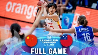 China v Samoa | Full Basketball Game | FIBA U16 Women's Asian Championship 2023