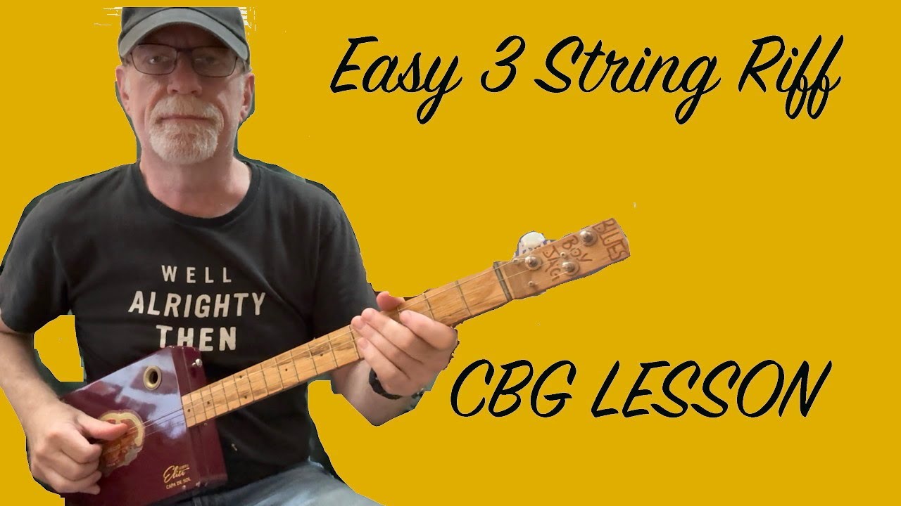 3 string Cigar Box Guitar Blues Riff #cbg #cigarboxguitar #cigarboxguitarlesson