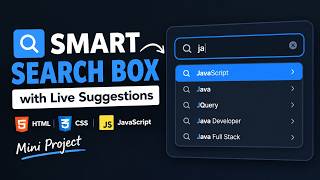Build a Smart Search Box Using JavaScript 🔥 | Mini Project