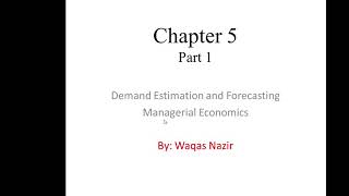 Chapter 5 part 1 forecasting