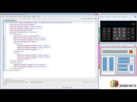 Lession 38 Android UI Design  Calculator using Linear Layout only Part 2  Android Programming HD 108