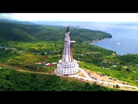 AERIAL FOOTAGE OF THE MOTHER OF ALL ASIA TOWER OF PEACE