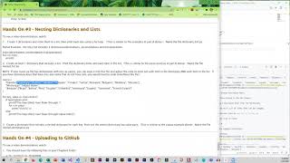 HandsOn3 Nesting Dictionaries and Lists