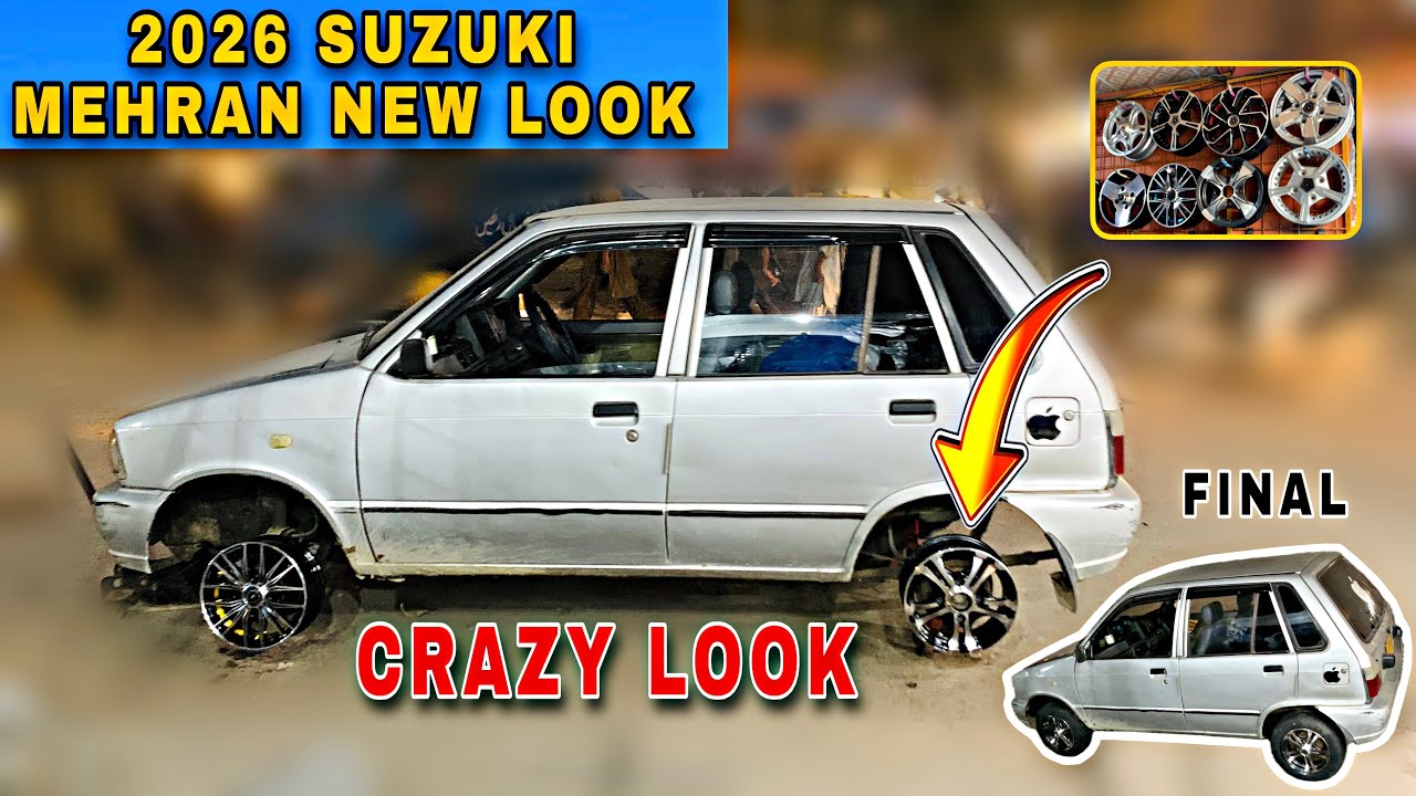 Suzuki Mehran Tyre & Rims Upgrade | Joyroad 145/70R12 + Holo Rims MR ...