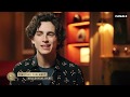 Timothe chalamet speaks french with english subtitles in millennial baby