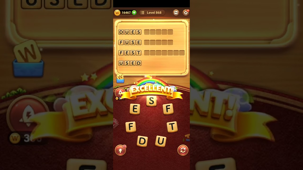 Word Connect Puzzle Level 868 Walkthrough [Bonus Words & Answers] 
