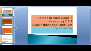 How to become good in answering Jamb C.B.T Examinatio and Jamb Fact. screenshot 1