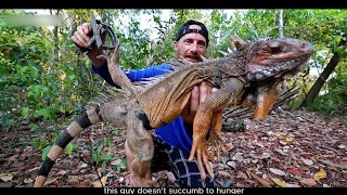 7 Days of Surviving Alone on a Deserted Island  - The Giant Lizard Trap Timelapse Survival Skills Surviving In The Forest By Catching Lizards For Sustenance