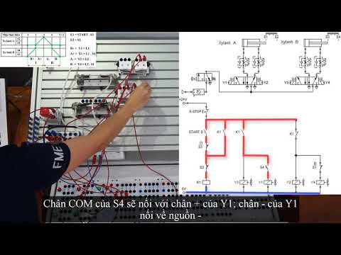 Video Hướng dẫn lắp mạch Điện - Khí nén điều khiển theo tầng - youtube
