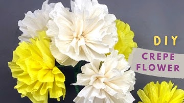 Easy crepe paper flower || Pom pom flower