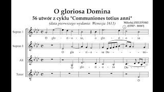 Zieleński,  Mikołaj (1550? - 1616?) O Gloriosa Domina (Offertoria et Communiones Totius Anni -1611).