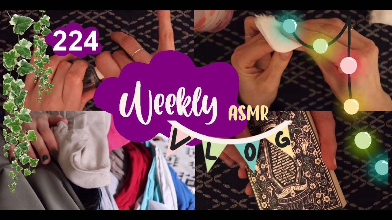 ASMR français - Vlog # 224 : février (plein boulot, couverture livre, repassage et blabla)
