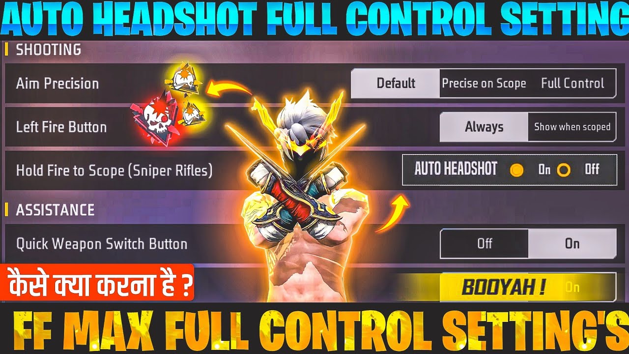 Free Fire Control Setting Full Details | Pro Player Setting Free Fire ...