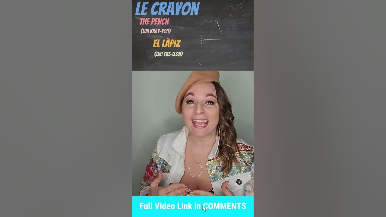 How to Pronounce CRAYON in French YouTube