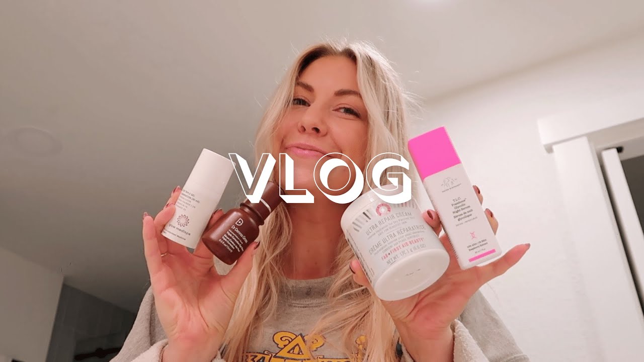 VLOG Weekend day in my life, meals, night skincare routine for acne